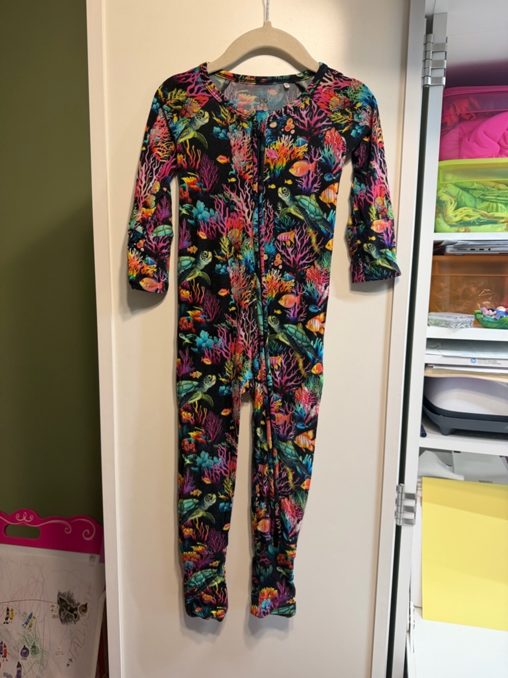 Kids Bamboo Pajamas with Colorful Underwater Print